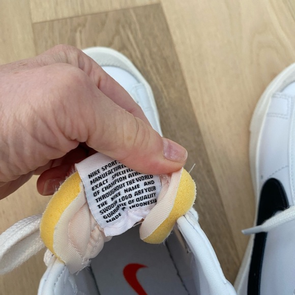 Nike White and Gray Blazers 77 Mid Top Sneakers - Picture 5 of 5